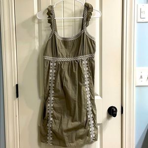 Green with white stitching, Old Navy dress.